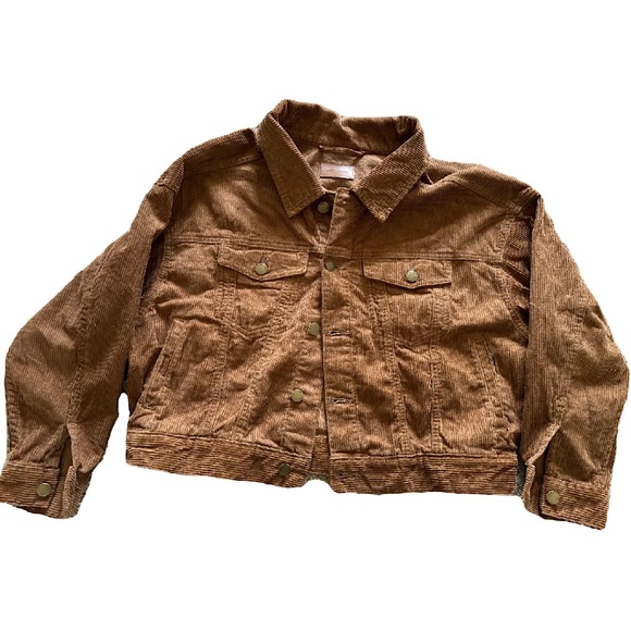 Corduroy cropped jacket - Picture 1 of 3